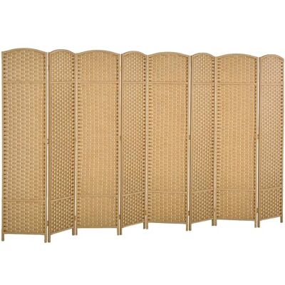 HOMCOM Paravent 8-teilig Raumteiler Faltbar Sichtschutz 320x170 cm Natur Trennwand aus Kiefernholz, Raumtrenner, Stellwand, für Schlafzimmer Wohnzimmer HOMCOM Paravent 8-teilig Raumteiler Faltbar Sichtschutz 320x170 cm Natur Trennwand aus Kiefernholz, Raumtrenner, Stellwand, für Schlafzimmer Wohnzimmer