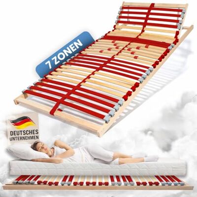 Coemo Lattenrost Ruby K, 7-Zonen Kopfteil/Härtegrad verstellbar, 120x200 cm Rahmen aus Buche, für alle Matratzenarten, Schlaftypen, hochwertiger Holzlattenrost, Qualität Made in EU Coemo Lattenrost Ruby K, 7-Zonen Kopfteil/Härtegrad verstellbar, 120x200 cm Rahmen aus Buche, für alle Matratzenarten, Schlaftypen, hochwertiger Holzlattenrost, Qualität Made in EU