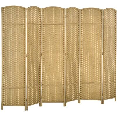 HOMCOM Paravent 6-teilig Raumteiler Faltbar Sichtschutz 240x170 cm Natur Trennwand aus Kiefernholz, Raumtrenner, Stellwand, für Schlafzimmer Wohnzimmer HOMCOM Paravent 6-teilig Raumteiler Faltbar Sichtschutz 240x170 cm Natur Trennwand aus Kiefernholz, Raumtrenner, Stellwand, für Schlafzimmer Wohnzimmer