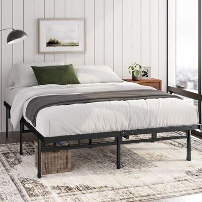 Zinus Justin Bett 180x200 cm Höhe 36 cm mit Stauraum unter dem Bett Metall Plattform Bettgestell Schwarz Zinus Justin Bett 180x200 cm Höhe 36 cm mit Stauraum unter dem Bett Metall Plattform Bettgestell Schwarz
