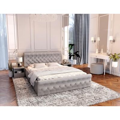 FDM Polsterbett mit Bettkasten 90x200 120x200 140x200 160x200 180x200 cm – Stauraumbett aus Velours, gepolstertes Kopfteil, Lattenrost & Metallrahmen, klappbar, Made IN EU (Grau, 160x200) FDM Polsterbett mit Bettkasten 90x200 120x200 140x200 160x200 180x200 cm – Stauraumbett aus Velours, gepolstertes Kopfteil, Lattenrost & Metallrahmen, klappbar, Made IN EU (Grau, 160x200)