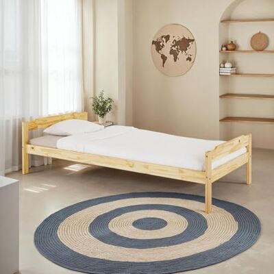 IDIMEX Massivholzbett Moritz aus Kiefer Massivholz 90x200 cm, Natur Einzelbett kür Kinderzimmer, Tagesbett Jugendbett, einfaches Gästebett, Bettgestell lackiert IDIMEX Massivholzbett Moritz aus Kiefer Massivholz 90x200 cm, Natur Einzelbett kür Kinderzimmer, Tagesbett Jugendbett, einfaches Gästebett, Bettgestell lackiert
