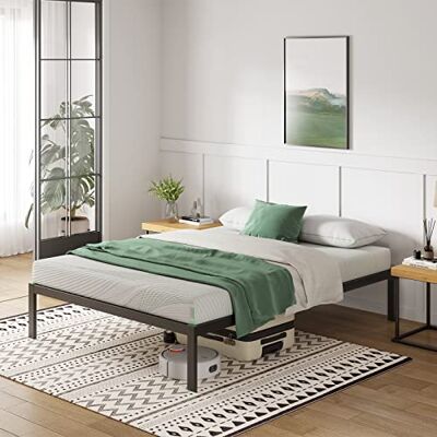 Novilla Metallbett Metallrahmenbett mit Lattenrost Bettgestell Für Erwachsene, Kinder, Jugendliche, 160x190 cm, Schwarz Novilla Metallbett Metallrahmenbett mit Lattenrost Bettgestell Für Erwachsene, Kinder, Jugendliche, 160x190 cm, Schwarz