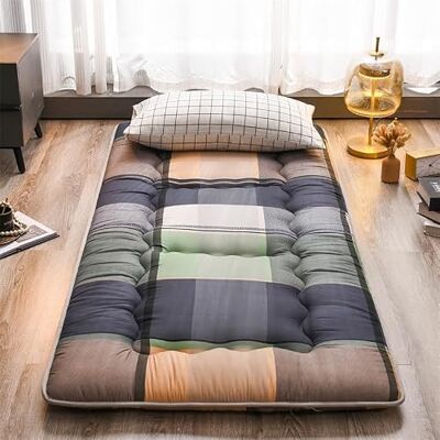 FZKun Japanische Bodenmatratze, Futon-Matratze für Erwachsene, tragbare Tatami-Matte, dicke Schlafmatratze für Boden, faltbare Matratze, Gästebett, Schlafsaal, Camping, Auto (0,9 x 2,0 m, E) FZKun Japanische Bodenmatratze, Futon-Matratze für Erwachsene, tragbare Tatami-Matte, dicke Schlafmatratze für Boden, faltbare Matratze, Gästebett, Schlafsaal, Camping, Auto (0,9 x 2,0 m, E)