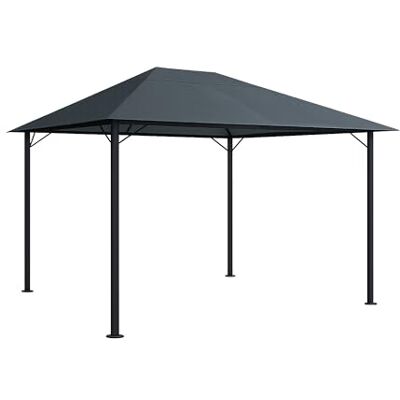 QUICK STAR Metall Garten Pavillon Nizza 3x4m Antik Partyzelt Grau QUICK STAR Metall Garten Pavillon Nizza 3x4m Antik Partyzelt Grau