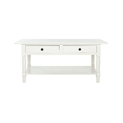 Safavieh Couchtisch, Holz, strapaziertes Creme, 105 x 55 x 46.99 cm Safavieh Couchtisch, Holz, strapaziertes Creme, 105 x 55 x 46.99 cm