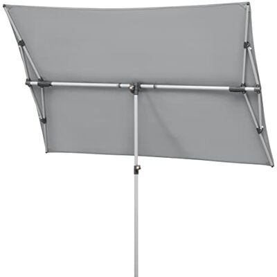 Schneider Sonnenschirm Novara, silbergrau, 190 x 140 cm rechteckig, 758-14, Gestell Alu/Stahl, Bespannung Polyester, 5 kg Schneider Sonnenschirm Novara, silbergrau, 190 x 140 cm rechteckig, 758-14, Gestell Alu/Stahl, Bespannung Polyester, 5 kg