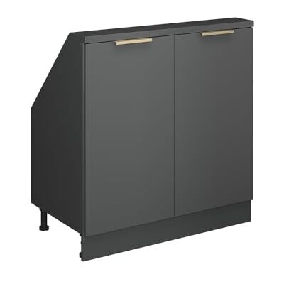 Vicco Dachschrägenschrank Rion, Anthrazit-Gold/Anthrazit B80 x T46 cm, mit 2 Türen, platzsparend für Dachschrägen Vicco Dachschrägenschrank Rion, Anthrazit-Gold/Anthrazit B80 x T46 cm, mit 2 Türen, platzsparend für Dachschrägen