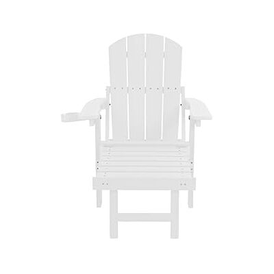 NJLyuhome Folding Adirondack Chair with Pull-Out Ottoman & Cup Holder – Weather-Resistant HIPS Outdoor Lounge Chair for Patio, Backyard, and Poolside (White Color) NJLyuhome Folding Adirondack Chair with Pull-Out Ottoman & Cup Holder – Weather-Resistant HIPS Outdoor Lounge Chair for Patio, Backyard, and Poolside (White Color)