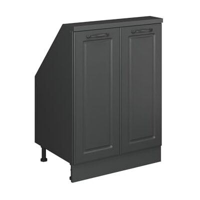 Vicco Dachschrägenschrank Rion, Anthrazit Landhaus/Anthrazit B60 x T46 cm, mit 2 Türen, platzsparend für Dachschrägen Vicco Dachschrägenschrank Rion, Anthrazit Landhaus/Anthrazit B60 x T46 cm, mit 2 Türen, platzsparend für Dachschrägen