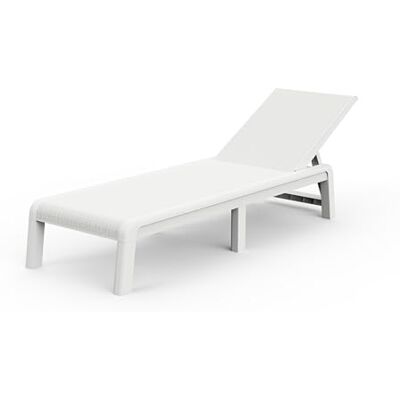Keter Palma Sonnenliege für den Garten mit 4-Fach Verstellbarer Rückenlehne, klappbare Gartenliege, weiß, 187 x 58 x 29 cm, pflegeleicht, wetterfest und UV-beständig Keter Palma Sonnenliege für den Garten mit 4-Fach Verstellbarer Rückenlehne, klappbare Gartenliege, weiß, 187 x 58 x 29 cm, pflegeleicht, wetterfest und UV-beständig