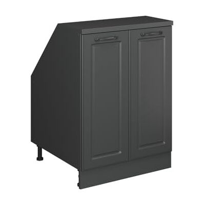 Vicco Dachschrägenschrank Rion, Anthrazit Landhaus/Anthrazit B60 x T60 cm, mit 2 Türen, platzsparend für Dachschrägen Vicco Dachschrägenschrank Rion, Anthrazit Landhaus/Anthrazit B60 x T60 cm, mit 2 Türen, platzsparend für Dachschrägen