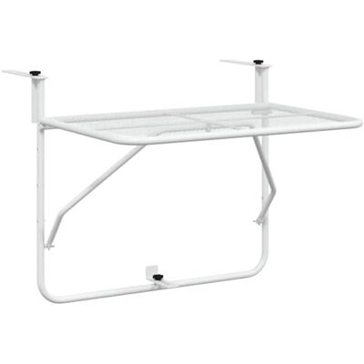 vidaXL Balkontisch Klappbar Balkonhängetisch Hängetisch Klapptisch Gartentisch Tisch Balkon Beistelltisch Balkonklapptisch Weiß 60x40cm Stahl vidaXL Balkontisch Klappbar Balkonhängetisch Hängetisch Klapptisch Gartentisch Tisch Balkon Beistelltisch Balkonklapptisch Weiß 60x40cm Stahl