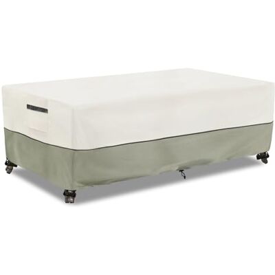 LSongSKY Couchtischabdeckung für den Außenbereich, wasserdicht, rechteckig, Terrasse, kleine Beistelltischabdeckung, 121,9 x 71,1 x 40,6 cm, Outdoor-Tischdecken, wasserdicht, rechteckig, Weiß und LSongSKY Couchtischabdeckung für den Außenbereich, wasserdicht, rechteckig, Terrasse, kleine Beistelltischabdeckung, 121,9 x 71,1 x 40,6 cm, Outdoor-Tischdecken, wasserdicht, rechteckig, Weiß und
