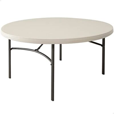 LIFETIME 80121 Büro-Rundtisch, 60 Zoll (153 cm), mandelfarben LIFETIME 80121 Büro-Rundtisch, 60 Zoll (153 cm), mandelfarben