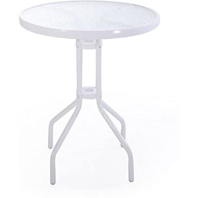 VERDELOOK Ios, Couchtisch für den Außenbereich mit lackiertem Metallgestell und 5 mm gehärtetem Glas, 60x60 h71 cm VERDELOOK Ios, Couchtisch für den Außenbereich mit lackiertem Metallgestell und 5 mm gehärtetem Glas, 60x60 h71 cm
