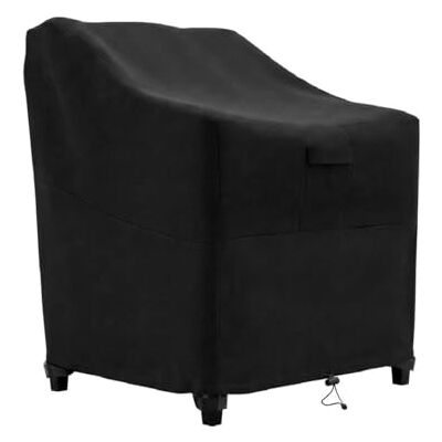 KHOMO GEAR Panther-Serie – Abdeckung für Terrassenstühle – robuste Premium-Abdeckung für Gartenmöbel – Schwarz, Standard KHOMO GEAR Panther-Serie – Abdeckung für Terrassenstühle – robuste Premium-Abdeckung für Gartenmöbel – Schwarz, Standard