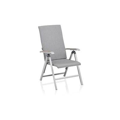KETTLER Diamond mehrfach Verstellbarer Multipositionssessel für den Garten Gestell Gartensessel Aluminium Silber Bezug wetterfester Outdoorstoff mit schnellstrocknendem Schaumstoff in flanelle KETTLER Diamond mehrfach Verstellbarer Multipositionssessel für den Garten Gestell Gartensessel Aluminium Silber Bezug wetterfester Outdoorstoff mit schnellstrocknendem Schaumstoff in flanelle