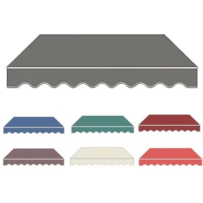 Generic Markisen Ersatzstoff Markisenbespannung, Wasserdichter Sonnenschutz Markisenstoff aus Polyester für Terrasse Balkon Garten(Gray,280x200cm) Generic Markisen Ersatzstoff Markisenbespannung, Wasserdichter Sonnenschutz Markisenstoff aus Polyester für Terrasse Balkon Garten(Gray,280x200cm)