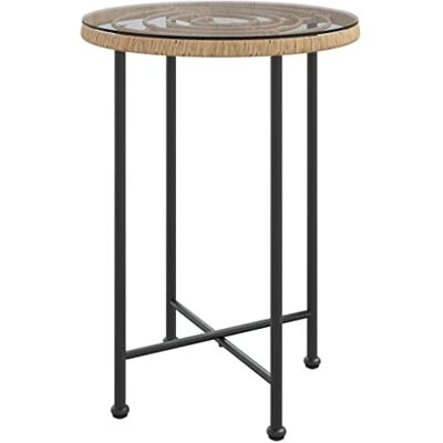 vidaXL Esstisch Gartentisch Terrassentisch Garten Terrasse Bistrotisch Gartenmöbel Balkontisch Glastisch Tisch Stahlrahmen Ø55cm Hartglas Stahl vidaXL Esstisch Gartentisch Terrassentisch Garten Terrasse Bistrotisch Gartenmöbel Balkontisch Glastisch Tisch Stahlrahmen Ø55cm Hartglas Stahl