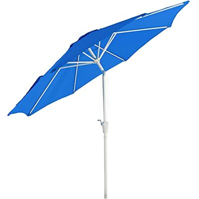 Mendler Sonnenschirm N19 Polyester/Alu Ø 3m blau Gartenschirm, neigbar, 5kg Mendler Sonnenschirm N19 Polyester/Alu Ø 3m blau Gartenschirm, neigbar, 5kg