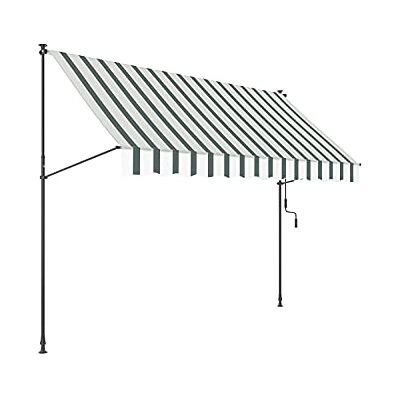 empasa Klemmmarkise 'ILANGA' Balkon Markise Klemm-Markise UV-beständig und höhenverstellbar, Farbe:weiß/anthrazit gestreift, Größe:200 x 120 cm empasa Klemmmarkise 'ILANGA' Balkon Markise Klemm-Markise UV-beständig und höhenverstellbar, Farbe:weiß/anthrazit gestreift, Größe:200 x 120 cm