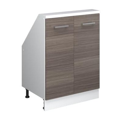 Vicco Dachschrägenschrank Rion, Edelgrau/Weiß B60 x T46 cm, mit 2 Türen, platzsparend für Dachschrägen Vicco Dachschrägenschrank Rion, Edelgrau/Weiß B60 x T46 cm, mit 2 Türen, platzsparend für Dachschrägen