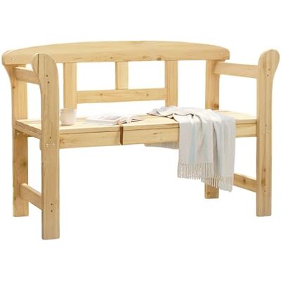 Spetebo Holz Parkbank für 2 Personen Belastbarkeit bis 180 kg 118 x 78 cm Massivholz Sitzbank 2-Sitzer mit Armlehnen Gartenbank Holzbank Friesenbank Sitzmöbel für Balkon Terrasse Garten Spetebo Holz Parkbank für 2 Personen Belastbarkeit bis 180 kg 118 x 78 cm Massivholz Sitzbank 2-Sitzer mit Armlehnen Gartenbank Holzbank Friesenbank Sitzmöbel für Balkon Terrasse Garten