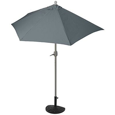 Mendler Sonnenschirm halbrund Parla 300cm mit Ständer Halbschirm Balkonschirm, UV 50+, Polyester/Alu, 3kg Mendler Sonnenschirm halbrund Parla 300cm mit Ständer Halbschirm Balkonschirm, UV 50+, Polyester/Alu, 3kg
