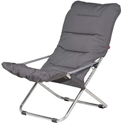 fiam Soft Deck Chair, in der silbernen Farbe Stahlkonstruktion, gepolstert weiß/schwarz Cod. 127S ALBINE fiam Soft Deck Chair, in der silbernen Farbe Stahlkonstruktion, gepolstert weiß/schwarz Cod. 127S ALBINE