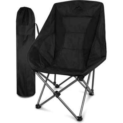 normani Deluxe Campingsessel Relaxsessel XXL Moonchair Schalensitz- Comfort Camping-Stuhl Gepolsterter Outdoor Klappstuhl, Traglast: 150 Kg (330 lbs) Schwarz Einheitsgröße normani Deluxe Campingsessel Relaxsessel XXL Moonchair Schalensitz- Comfort Camping-Stuhl Gepolsterter Outdoor Klappstuhl, Traglast: 150 Kg (330 lbs) Schwarz Einheitsgröße