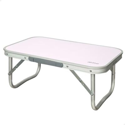 AKTIVE 52869 Klappbarer Strandtisch, Couchtisch, Strandtisch, 56 x 34 x 24 cm, Farbe Rosa, Gestell aus Aluminium, Holzplatte, Klapptisch, Campingtisch AKTIVE 52869 Klappbarer Strandtisch, Couchtisch, Strandtisch, 56 x 34 x 24 cm, Farbe Rosa, Gestell aus Aluminium, Holzplatte, Klapptisch, Campingtisch