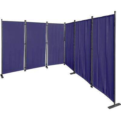 QUICK STAR Paravent 6 Teilig 340x165cm Blau Garten & Balkon Sichtschutz Stellwand Innen & Außen Raumteiler Trennwand Faltbar Blickdicht & Wetterfest QUICK STAR Paravent 6 Teilig 340x165cm Blau Garten & Balkon Sichtschutz Stellwand Innen & Außen Raumteiler Trennwand Faltbar Blickdicht & Wetterfest