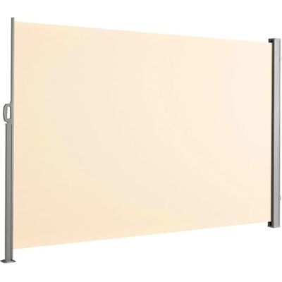 Floordirekt Seitenmarkise aus Aluminium, 160x350cm Beige ausziehbarer Sicht- & Sonnenschutz für Balkon & Terrasse, Polyester 280 g/m² (PU), UV-Schutz UPF50+, mit Bodenhalterung Floordirekt Seitenmarkise aus Aluminium, 160x350cm Beige ausziehbarer Sicht- & Sonnenschutz für Balkon & Terrasse, Polyester 280 g/m² (PU), UV-Schutz UPF50+, mit Bodenhalterung