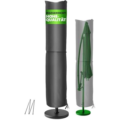 4smile Sonnenschirm Schutzhülle für 2 bis 4 m, 420D Oxford-Stoff – Strapazierfähige Ampelschirm Schutzhülle, Wasserdicht, UV-beständig, Abdeckung für Garten & Außenbereich, Schwarz 4smile Sonnenschirm Schutzhülle für 2 bis 4 m, 420D Oxford-Stoff – Strapazierfähige Ampelschirm Schutzhülle, Wasserdicht, UV-beständig, Abdeckung für Garten & Außenbereich, Schwarz