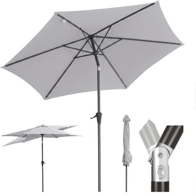 Sekey Sonnenschirm 270cm mit UV50+ Schutz, Wasserabweisend Gartenschirm mit Kurbelbedienung – Ideal für Garten, Balkon & Terrasse Sekey Sonnenschirm 270cm mit UV50+ Schutz, Wasserabweisend Gartenschirm mit Kurbelbedienung – Ideal für Garten, Balkon & Terrasse