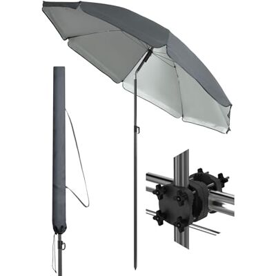 4smile Sonnenschirm Balkon SunnyJoy im 3er-Set UPF 50+ Balkon Schirm 180 cm + Sonnenschirmhalter Balkongeländer SunnyGuy + Sonnenschirmhülle Sonnenschutz Balkon, Sonnenschirm Strand, Anthrazit 4smile Sonnenschirm Balkon SunnyJoy im 3er-Set UPF 50+ Balkon Schirm 180 cm + Sonnenschirmhalter Balkongeländer SunnyGuy + Sonnenschirmhülle Sonnenschutz Balkon, Sonnenschirm Strand, Anthrazit