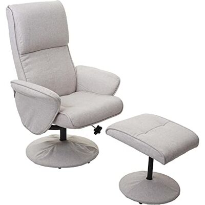 Mendler Relaxsessel Helsinki Stoff/Textil, Creme-beige Fernsehsessel, Relaxliege, TV-Sessel, mit Hocker Mendler Relaxsessel Helsinki Stoff/Textil, Creme-beige Fernsehsessel, Relaxliege, TV-Sessel, mit Hocker