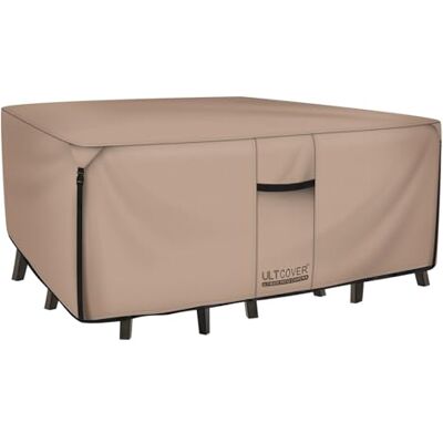 ULTCOVER Rechteckige Abdeckung für Terrassentisch – 600D Robustes Segeltuch, wasserdicht, für Esstische und Stühle, allgemeine Zwecke, Möbelabdeckung, Größe 224 x 166 x 71 cm (L x B x H) ULTCOVER Rechteckige Abdeckung für Terrassentisch – 600D Robustes Segeltuch, wasserdicht, für Esstische und Stühle, allgemeine Zwecke, Möbelabdeckung, Größe 224 x 166 x 71 cm (L x B x H)