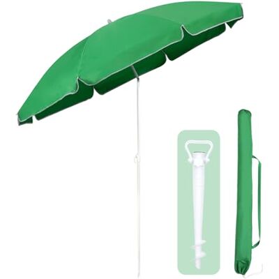 Sekey 160cm GRS-zertifizierter Sonnenschirm mit Sonnenschirmhalter für Garten, Terrasse & Strand Höhenverstellbar & Neigbar mit UPF50+ Wasserdichtes Recycling-Polyester Windstabil mit 8 Streben Sekey 160cm GRS-zertifizierter Sonnenschirm mit Sonnenschirmhalter für Garten, Terrasse & Strand Höhenverstellbar & Neigbar mit UPF50+ Wasserdichtes Recycling-Polyester Windstabil mit 8 Streben