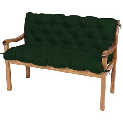 TexDeko ® Garden Bankauflage mit Rückenlehne Outdoor 130x50x50cm Dunkelgrün Sitzpolster für Gartenbank, wasserabweisend, UV beständig, In- & Outdoor Auflage, mit Rückenkissen, formstabile Sitzkissen TexDeko ® Garden Bankauflage mit Rückenlehne Outdoor 130x50x50cm Dunkelgrün Sitzpolster für Gartenbank, wasserabweisend, UV beständig, In- & Outdoor Auflage, mit Rückenkissen, formstabile Sitzkissen