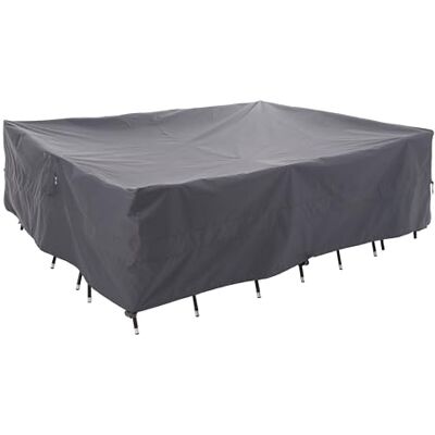 WJ-X3 TUKIMA Large Grey Patio Furniture Cover,108W x 84D x 31H Inch Waterproof, UV & Wind-Resistant, Anti-Fade, Perfect for Outdoor Table & Chair Sets WJ-X3 TUKIMA Large Grey Patio Furniture Cover,108W x 84D x 31H Inch Waterproof, UV & Wind-Resistant, Anti-Fade, Perfect for Outdoor Table & Chair Sets