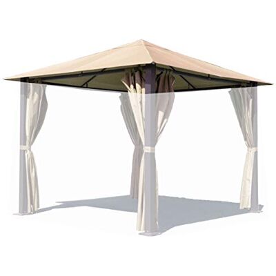 QUICK STAR Ersatzdach für Pavillon Paris 3x3m Pavillondach Sand QUICK STAR Ersatzdach für Pavillon Paris 3x3m Pavillondach Sand