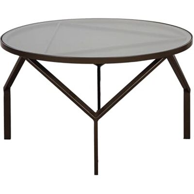 GILDE Beistelltisch Triade aus Metall rund anthrazitfarben metallische Optik Ø 69 cm x Höhe 39 cm GILDE Beistelltisch Triade aus Metall rund anthrazitfarben metallische Optik Ø 69 cm x Höhe 39 cm