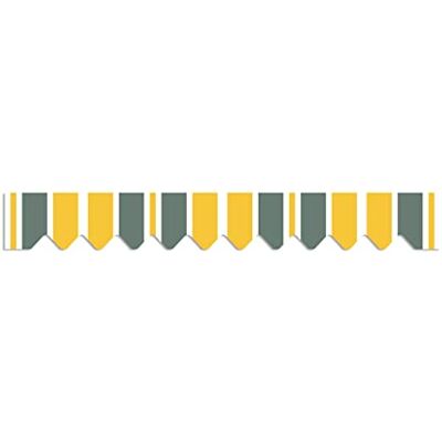 home Trends Markisen Volant Schabracke Markisenbespannung Ersatzstoffe Markisenstoffen Sonnenschutz Polyester fertig genäht mit Umrandung mehr Maß und Diverse Farben (P3002-gelb grau weiß, 287 cm) home Trends Markisen Volant Schabracke Markisenbespannung Ersatzstoffe Markisenstoffen Sonnenschutz Polyester fertig genäht mit Umrandung mehr Maß und Diverse Farben (P3002-gelb grau weiß, 287 cm)