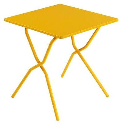 Lafuma Balcony Klappbarer Gartentisch aus Stahl, 64 x 70 x 72 cm, Gelb Miel Lafuma Balcony Klappbarer Gartentisch aus Stahl, 64 x 70 x 72 cm, Gelb Miel