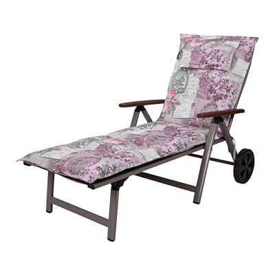 KETTLER KETTtex 0798 Auflage Rollliege Rom 0798 rosa-grau Blumen Landhaus 195x60x9 cm (ohne Liege) KETTLER KETTtex 0798 Auflage Rollliege Rom 0798 rosa-grau Blumen Landhaus 195x60x9 cm (ohne Liege)