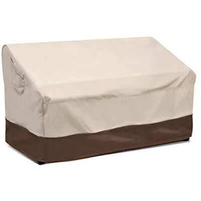 Vailge Robuster 2-Sitzer-Bezug für Terrassenbank, 100 % wasserdicht, für den Außenbereich, Rasen, Terrasse, Möbelabdeckungen mit Lüftungsschlitzen, Größe M (Standard), Beige und Braun Vailge Robuster 2-Sitzer-Bezug für Terrassenbank, 100 % wasserdicht, für den Außenbereich, Rasen, Terrasse, Möbelabdeckungen mit Lüftungsschlitzen, Größe M (Standard), Beige und Braun
