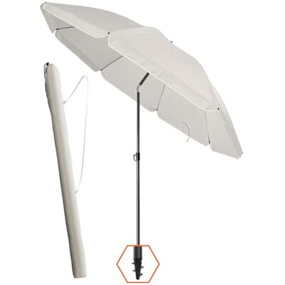 4smile Sonnenschirm Strand SET, Ø 180 cm, Beige UPF 50+ Sonnenschirm Balkon, inkl. Hülle, Gartenschirm Strandschirm windfest stabil, Sonnenschutz Strand und Balkon 4smile Sonnenschirm Strand SET, Ø 180 cm, Beige UPF 50+ Sonnenschirm Balkon, inkl. Hülle, Gartenschirm Strandschirm windfest stabil, Sonnenschutz Strand und Balkon