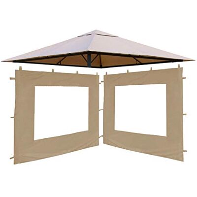 QUICK STAR Set Ersatzdach und 2 Seitenteile für Garten Pavillon 3x3m Sand Antik Pavillondach Ersatzbezug Seitenwände QUICK STAR Set Ersatzdach und 2 Seitenteile für Garten Pavillon 3x3m Sand Antik Pavillondach Ersatzbezug Seitenwände